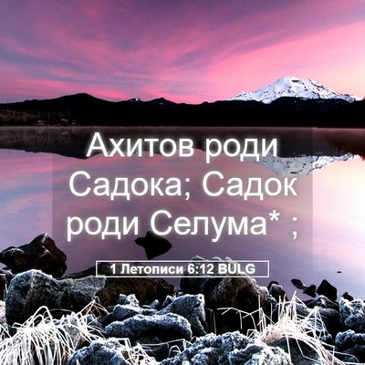 Picture 05 - 1 Летописи 6:12 BULG - Ахитов роди Садока; Садок - Bible Verse Picture
