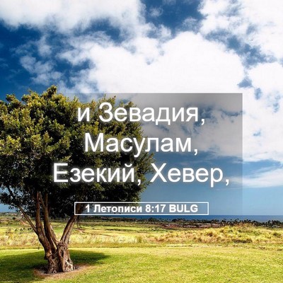 Picture 05 - 1 Летописи 8:17 BULG - и Зевадия, Масулам, Езекий, - Bible Verse Picture