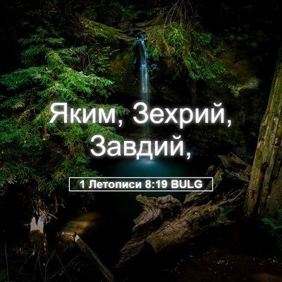 Picture 05 - 1 Летописи 8:19 BULG - Яким, Зехрий, - Bible Verse Picture