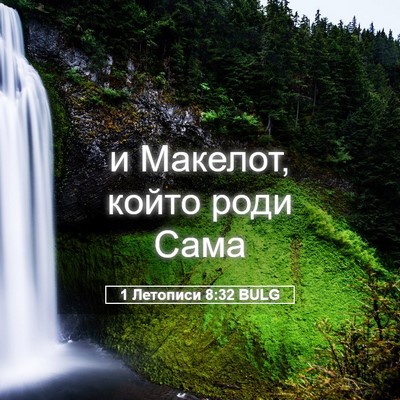 Picture 05 - 1 Летописи 8:32 BULG - и Макелот, който роди - Bible Verse Picture