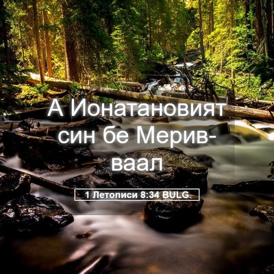 Picture 05 - 1 Летописи 8:34 BULG - А Ионатановият син бе - Bible Verse Picture