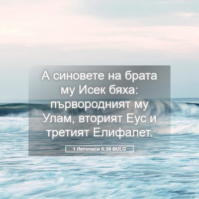 Picture 05 - 1 Летописи 8:39 BULG - А синовете на брата му Исек - Bible Verse Picture