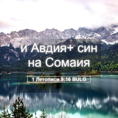 Picture 05 - 1 Летописи 9:16 BULG - и Авдия+ син на - Bible Verse Picture