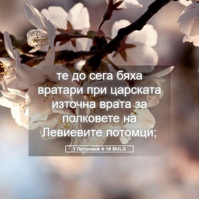 Picture 05 - 1 Летописи 9:18 BULG - те до сега бяха вратари при - Bible Verse Picture