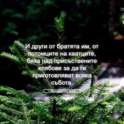 Picture 05 - 1 Летописи 9:32 BULG - И други от братята им, от - Bible Verse Picture