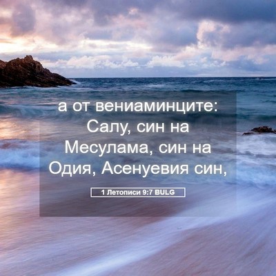 Picture 05 - 1 Летописи 9:7 BULG - а от вениаминците: Салу, - Bible Verse Picture