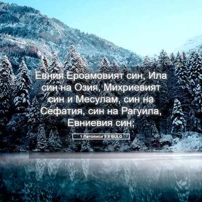 Picture 05 - 1 Летописи 9:8 BULG - Евния Ероамовият син, Ила - Bible Verse Picture