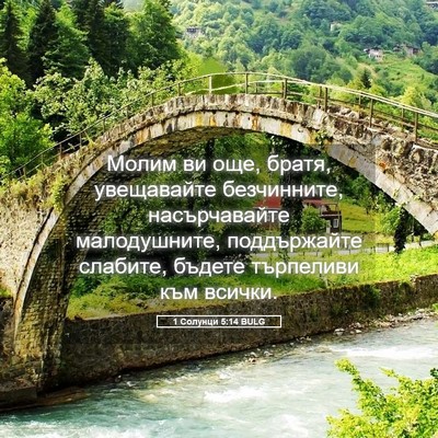 Picture 05 - 1 Солунци 5:14 BULG - Молим ви още, братя, - Bible Verse Picture