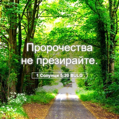 Picture 05 - 1 Солунци 5:20 BULG - Пророчества не - Bible Verse Picture