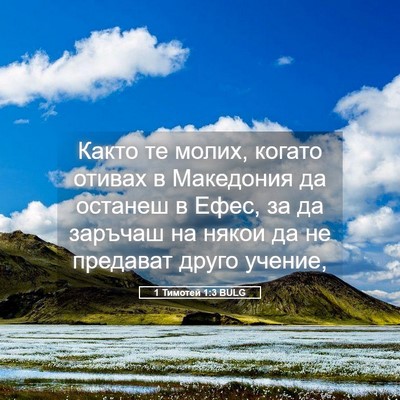 Picture 05 - 1 Тимотей 1:3 BULG - Както те молих, когато - Bible Verse Picture