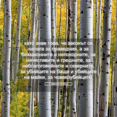 Picture 05 - 1 Тимотей 1:9 BULG - като знае това, че законът - Bible Verse Picture