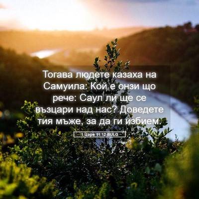 Picture 05 - 1 Царе 11:12 BULG - Тогава людете казаха на - Bible Verse Picture