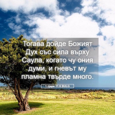 Picture 05 - 1 Царе 11:6 BULG - Тогава дойде Божият Дух - Bible Verse Picture