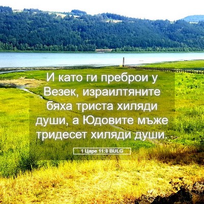 Picture 05 - 1 Царе 11:8 BULG - И като ги преброи у Везек, - Bible Verse Picture