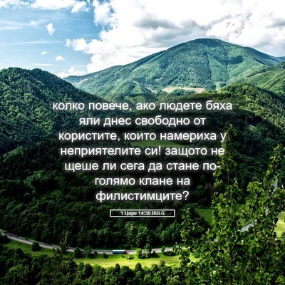 Picture 05 - 1 Царе 14:30 BULG - колко повече, ако людете - Bible Verse Picture