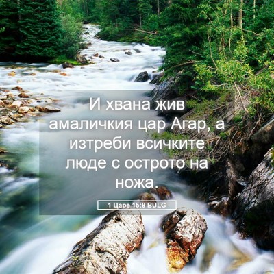 Picture 05 - 1 Царе 15:8 BULG - И хвана жив амаличкия цар - Bible Verse Picture