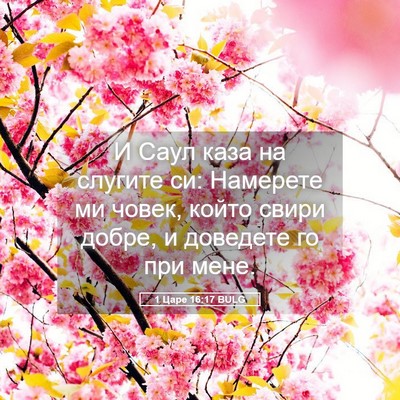 Picture 05 - 1 Царе 16:17 BULG - И Саул каза на слугите си: - Bible Verse Picture