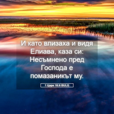 Picture 05 - 1 Царе 16:6 BULG - И като влизаха и видя - Bible Verse Picture