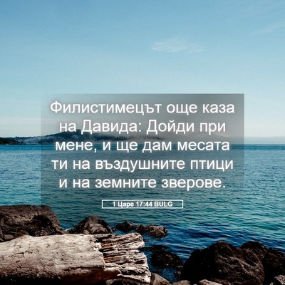 Picture 05 - 1 Царе 17:44 BULG - Филистимецът още каза на - Bible Verse Picture
