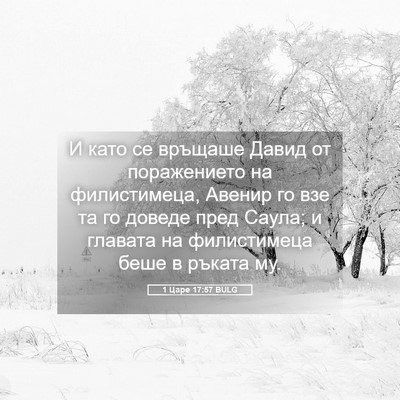 Picture 05 - 1 Царе 17:57 BULG - И като се връщаше Давид от - Bible Verse Picture