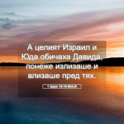 Picture 05 - 1 Царе 18:16 BULG - А целият Израил и Юда - Bible Verse Picture