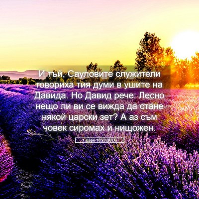 Picture 05 - 1 Царе 18:23 BULG - И тъй, Сауловите служители - Bible Verse Picture