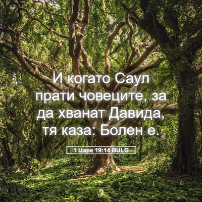 Picture 05 - 1 Царе 19:14 BULG - И когато Саул прати - Bible Verse Picture