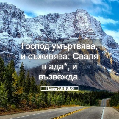 Picture 05 - 1 Царе 2:6 BULG - Господ умъртвява, и - Bible Verse Picture