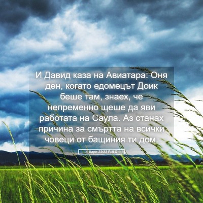 Picture 05 - 1 Царе 22:22 BULG - И Давид каза на Авиатара: - Bible Verse Picture
