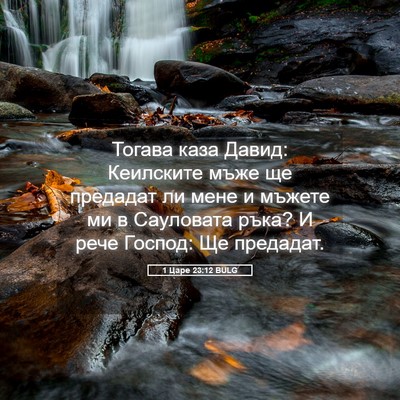 Picture 05 - 1 Царе 23:12 BULG - Тогава каза Давид: - Bible Verse Picture
