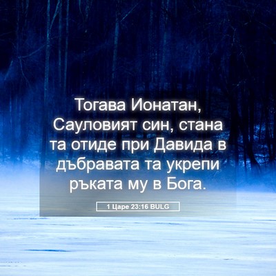 Picture 05 - 1 Царе 23:16 BULG - Тогава Ионатан, Сауловият - Bible Verse Picture