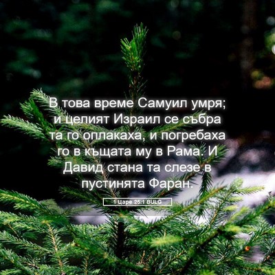 Picture 05 - 1 Царе 25:1 BULG - В това време Самуил умря; и - Bible Verse Picture