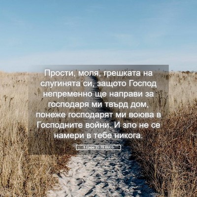 Picture 05 - 1 Царе 25:28 BULG - Прости, моля, грешката на - Bible Verse Picture