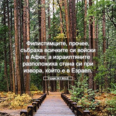 Picture 05 - 1 Царе 29:1 BULG - Филистимците, прочее, - Bible Verse Picture