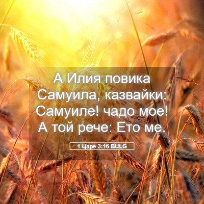 Picture 05 - 1 Царе 3:16 BULG - А Илия повика Самуила, - Bible Verse Picture