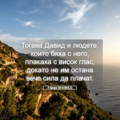 Picture 05 - 1 Царе 30:4 BULG - Тогава Давид и людете, - Bible Verse Picture
