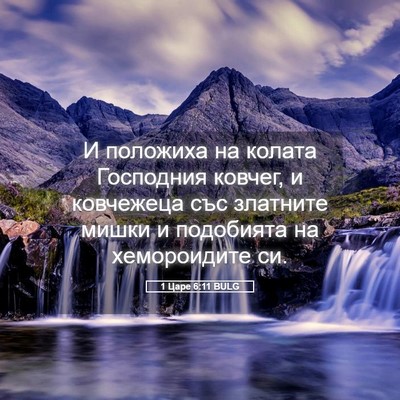 Picture 05 - 1 Царе 6:11 BULG - И положиха на колата - Bible Verse Picture