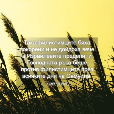Picture 05 - 1 Царе 7:13 BULG - Така филистимците бяха - Bible Verse Picture
