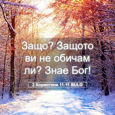 Picture 05 - 2 Коринтяни 11:11 BULG - Защо? Защото ви не обичам - Bible Verse Picture