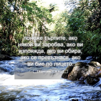 Picture 05 - 2 Коринтяни 11:20 BULG - понеже търпите, ако някой - Bible Verse Picture
