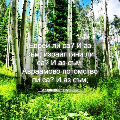 Picture 05 - 2 Коринтяни 11:22 BULG - Евреи ли са? И аз съм; - Bible Verse Picture