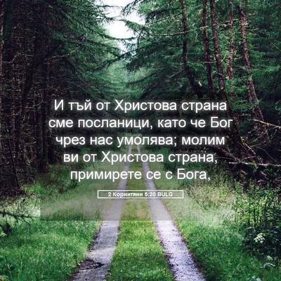 Picture 05 - 2 Коринтяни 5:20 BULG - И тъй от Христова страна - Bible Verse Picture