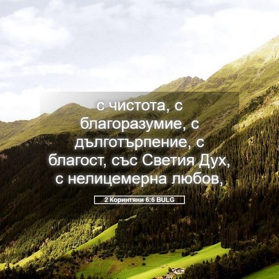 Picture 05 - 2 Коринтяни 6:6 BULG - с чистота, с благоразумие, - Bible Verse Picture