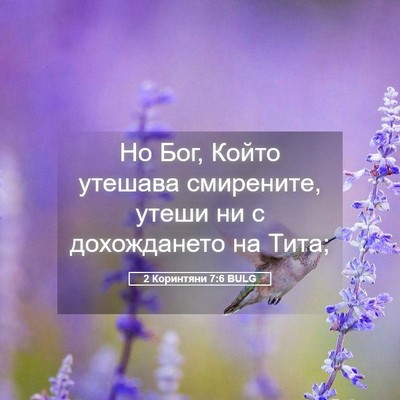 Picture 05 - 2 Коринтяни 7:6 BULG - Но Бог, Който утешава - Bible Verse Picture