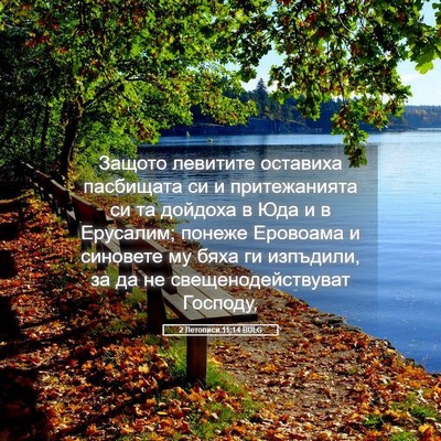 Picture 05 - 2 Летописи 11:14 BULG - Защото левитите оставиха - Bible Verse Picture