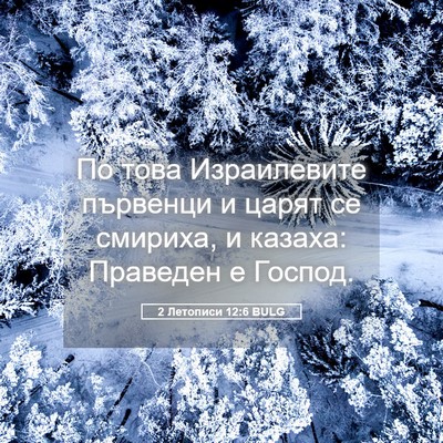 Picture 05 - 2 Летописи 12:6 BULG - По това Израилевите - Bible Verse Picture