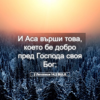 Picture 05 - 2 Летописи 14:2 BULG - И Аса върши това, което бе - Bible Verse Picture