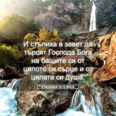 Picture 05 - 2 Летописи 15:12 BULG - И стъпиха в завет да търсят - Bible Verse Picture