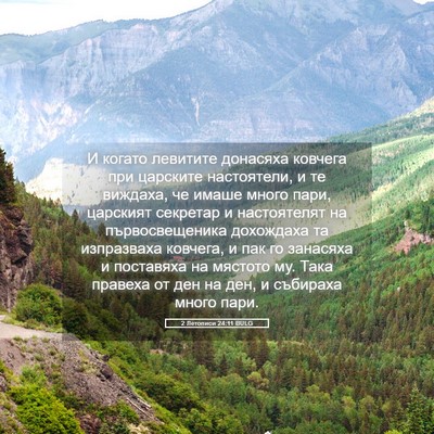 Picture 05 - 2 Летописи 24:11 BULG - И когато левитите донасяха - Bible Verse Picture