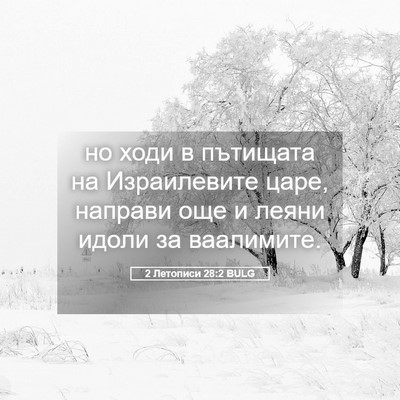 Picture 05 - 2 Летописи 28:2 BULG - но ходи в пътищата на - Bible Verse Picture